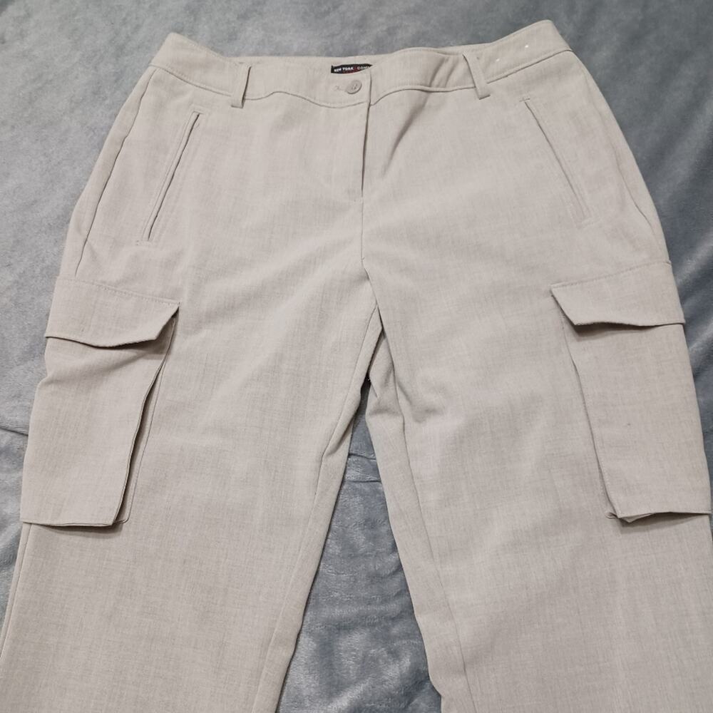 New York & Co Womens Slim Tapered Cargo Pants Size 6‎ Gray Mid Rise Stretch - Picture 12 of 13